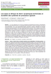 Les oasis en Afrique du Nord : dynamiques territoriales et durabilit&eacute; des syst&egrave;mes de production agricole