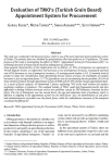 Evaluation of TMOs (Turkish Grain Board) appointment system for procurement