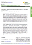 Food labels: consumers information or consumers confusion