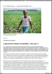 Lagriculture climato-compatible, c'est quoi ?