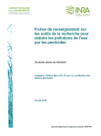 Fiches de renseignement sur les outils de la recherche pour r&eacute;duire les pollutions de leau par les pesticides