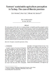 Farmers sustainable agriculture perception in Turkey: the case of Mersin province