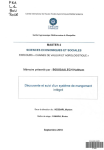 D&eacute;couverte et suivi d'un syst&egrave;me de management int&eacute;gr&eacute;