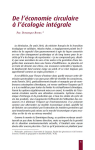 De l&eacute;conomie circulaire &agrave; l&eacute;cologie int&eacute;grale
