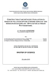 Construction dune m&eacute;thode d&eacute;valuation du risque de pollution diffuse dorigine agricole des ressources naturelles