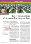 Une production &agrave; l'&eacute;coute des d&eacute;bouch&eacute;s [Plan Maroc Vert]