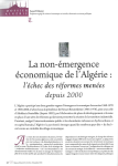 La non-&eacute;mergence &eacute;conomique de lAlg&eacute;rie