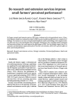 Do research and extension services improve small farmers perceived performance?