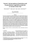 Farmers risk perceptions of pesticides used for greenhouses vegetables production in Tunisian Center-East