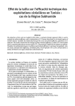 Effet de la taille sur lefficacit&eacute; technique des exploitations c&eacute;r&eacute;ali&egrave;res en Tunisie