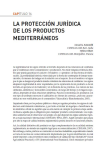 La protecci&oacute;n jur&iacute;dica de los productos mediterr&aacute;neos
