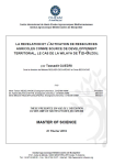 La r&eacute;v&eacute;lation et l'activation de ressources agricoles comme source de d&eacute;veloppement territorial
