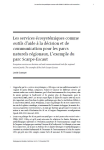 Les services &eacute;cosyst&eacute;miques comme outils daide &agrave; la d&eacute;cision et de communication pour les parcs naturels r&eacute;gionaux