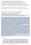 Le dispositif fran&ccedil;ais de transition vers l&eacute;conomie circulaire institutionnalise-t-il un concept ? Une analyse transversale de discours