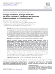 &Eacute;cologie industrielle, &eacute;cologie territoriale