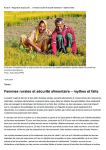 Femmes rurales et s&eacute;curit&eacute; alimentaire  mythes et faits