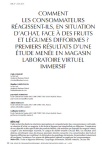 Comment les consommateurs r&eacute;agissent-ils, en situation dachat, face &agrave; des fruits et l&eacute;gumes difformes&nbsp;? Premiers r&eacute;sultats dune &eacute;tude men&eacute;e en magasin laboratoire virtuel immersif