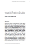 La complexit&eacute; des syst&egrave;mes alimentaires : un atout pour la s&eacute;curit&eacute; alimentaire?