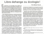 Libre-&eacute;change ou &eacute;cologie ! [Editorial]