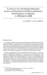 La place du tourisme durable dans la strat&eacute;gie de d&eacute;veloppement touristique du Maroc &agrave; lhorizon 2020