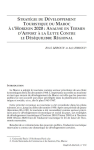 Strat&eacute;gie de d&eacute;veloppement touristique du Maroc &agrave; lhorizon 2020 : analyse en termes dapport &agrave; la lutte contre le d&eacute;s&eacute;quilibre r&eacute;gional