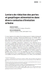 Leviers de r&eacute;duction des pertes et gaspillages alimentaires dans divers contextes d'&eacute;volution urbaine