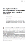 Les implications d'une circularisation des m&eacute;tabolismes territoriaux