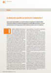 La d&eacute;marche qualit&eacute; au service de l'adaptation