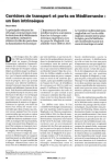 Corridors de transport et ports en M&eacute;diterran&eacute;e : un lien intrins&egrave;que