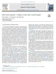 Rural social enterprise  evidence to date, and a research agenda