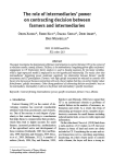 The role of intermediaries power on contracting decision between farmers and intermediaries