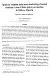 Farmers income risks and marketing channel choices: case of date palm processing in Biskra, Algeria