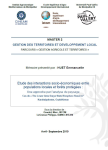 Etude des interactions socio-&eacute;conomiques entre populations locales et for&ecirc;ts prot&eacute;g&eacute;es : une approche par lanalyse du paysage