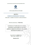 Contribution &agrave; lam&eacute;lioration de la relation producteur-consommateur au sein de la plateforme digitale de distribution des produits alimentaires Pourdebon.com