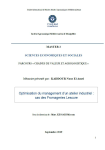 Optimisation du management dun atelier industriel : cas des Fromageries Lescure