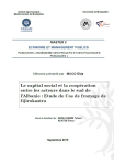 Le capital social et la coop&eacute;ration entre les acteurs dans le sud de lAlbanie : &eacute;tude de cas du fromage de Gjirokastra
