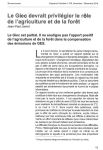 Le Giec devrait privil&eacute;gier le r&ocirc;le de l'agriculture et de la for&ecirc;t