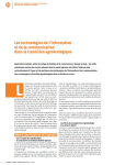Les technologies de linformation et de la communication dans la transition agro&eacute;cologique