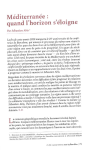 M&eacute;diterran&eacute;e : quand lhorizon s&eacute;loigne