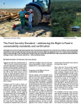 The Food Security Standard  addressing the Right to Food in sustainability standards and certification