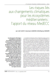 Les risques li&eacute;s aux changements climatiques pour les &eacute;cosyst&egrave;mes m&eacute;diterran&eacute;ens : l'apport du r&eacute;seau MedECC