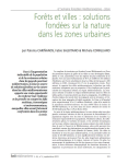 For&ecirc;ts et villes : solutions fond&eacute;es sur la nature dans les zones urbaines