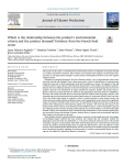 Which is the relationship between the products environmental criteria and the product demand? Evidence from the French food sector