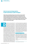 G&eacute;rer les eaux de drainage agricole : du g&eacute;nie hydraulique au g&eacute;nie &eacute;cologique
