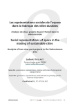 Les repr&eacute;sentations sociales de lespace dans la fabrique des villes durables