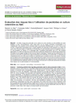 &Eacute;valuation des risques li&eacute;s &agrave; lutilisation de pesticides en culture cotonni&egrave;re au Mali