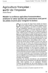Agriculture fran&ccedil;aise : sortir de l'impasse