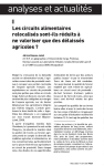 Les circuits alimentaires relocalis&eacute;s sont-ils r&eacute;duits &agrave; ne valoriser que des d&eacute;laiss&eacute;s agricoles ?