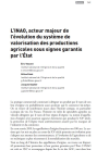 LINAO, acteur majeur de l&eacute;volution du syst&egrave;me de valorisation des productions agricoles sous signes garantis par l&Eacute;tat