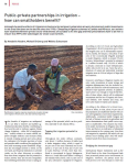 Public-private partnerships in irrigation  how can smallholders benefit?